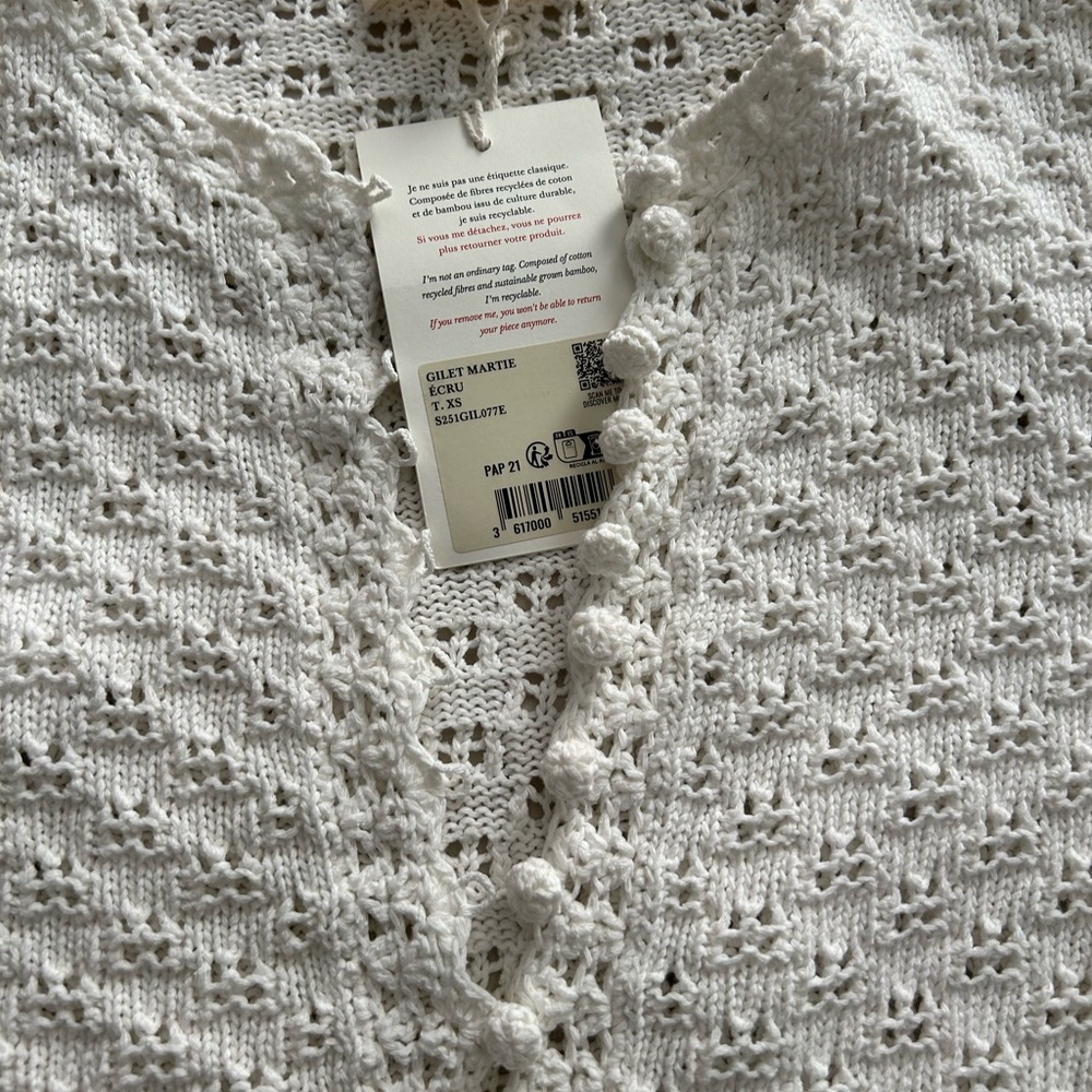Sezane Martie Cardigan NWT Size XS - Price Firm - Picture 5 of 9